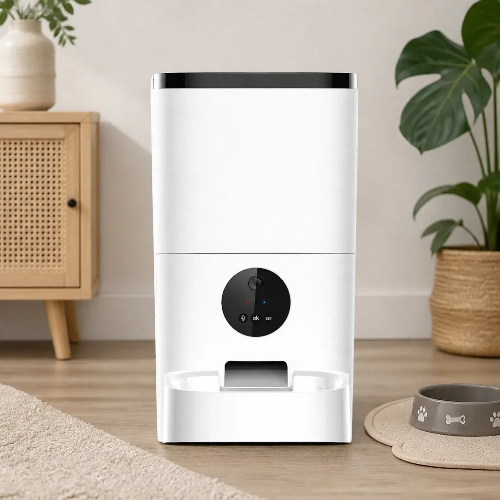 Smart Pet Automatic Feeder 6L Camera Video Feed Monitor Two-Way Audio WiFi App