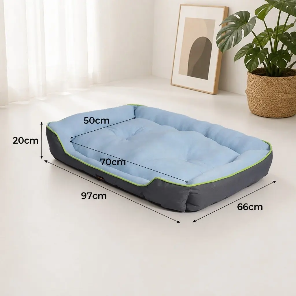 Pet Cooling Bed Sofa Mat Bolster Large Dog Cat Sleep Nest Machine Washable