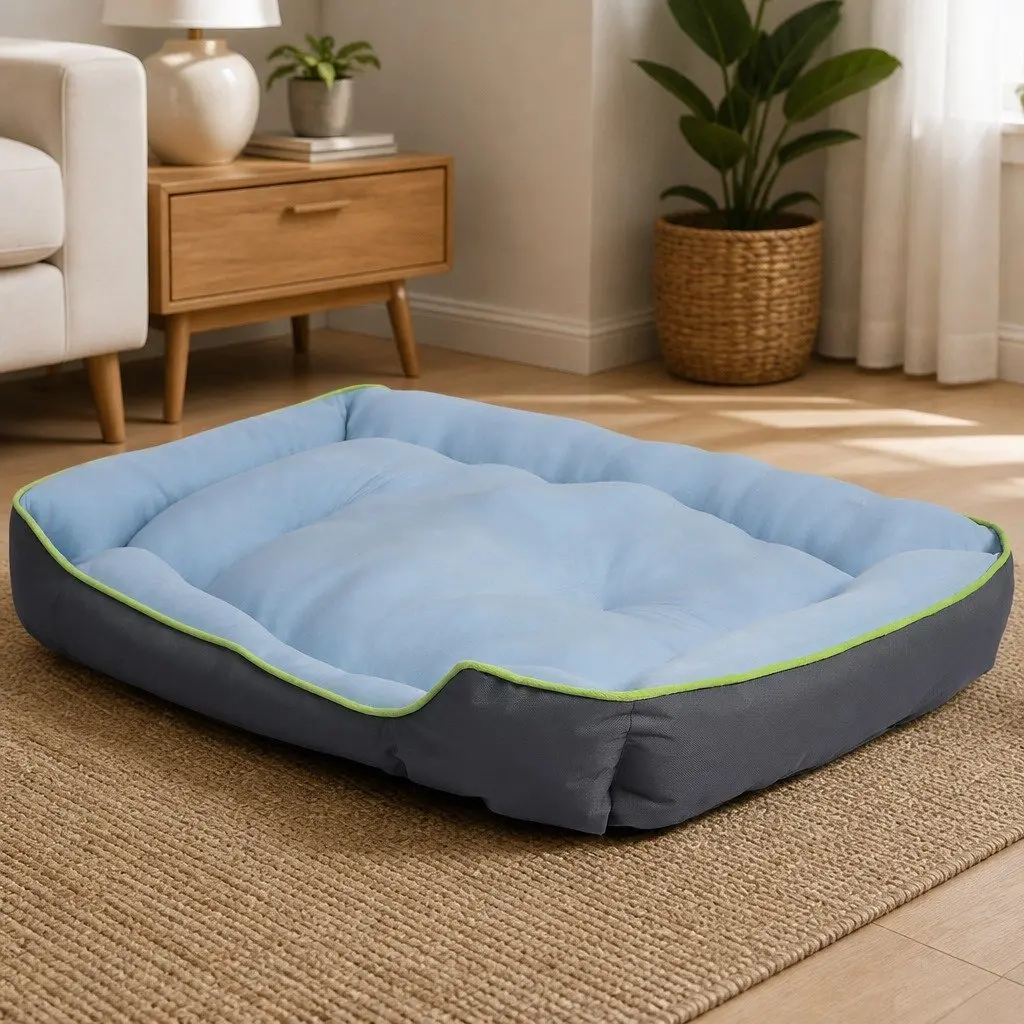 Pet Cooling Bed Sofa Mat Bolster Large Dog Cat Sleep Nest Machine Washable