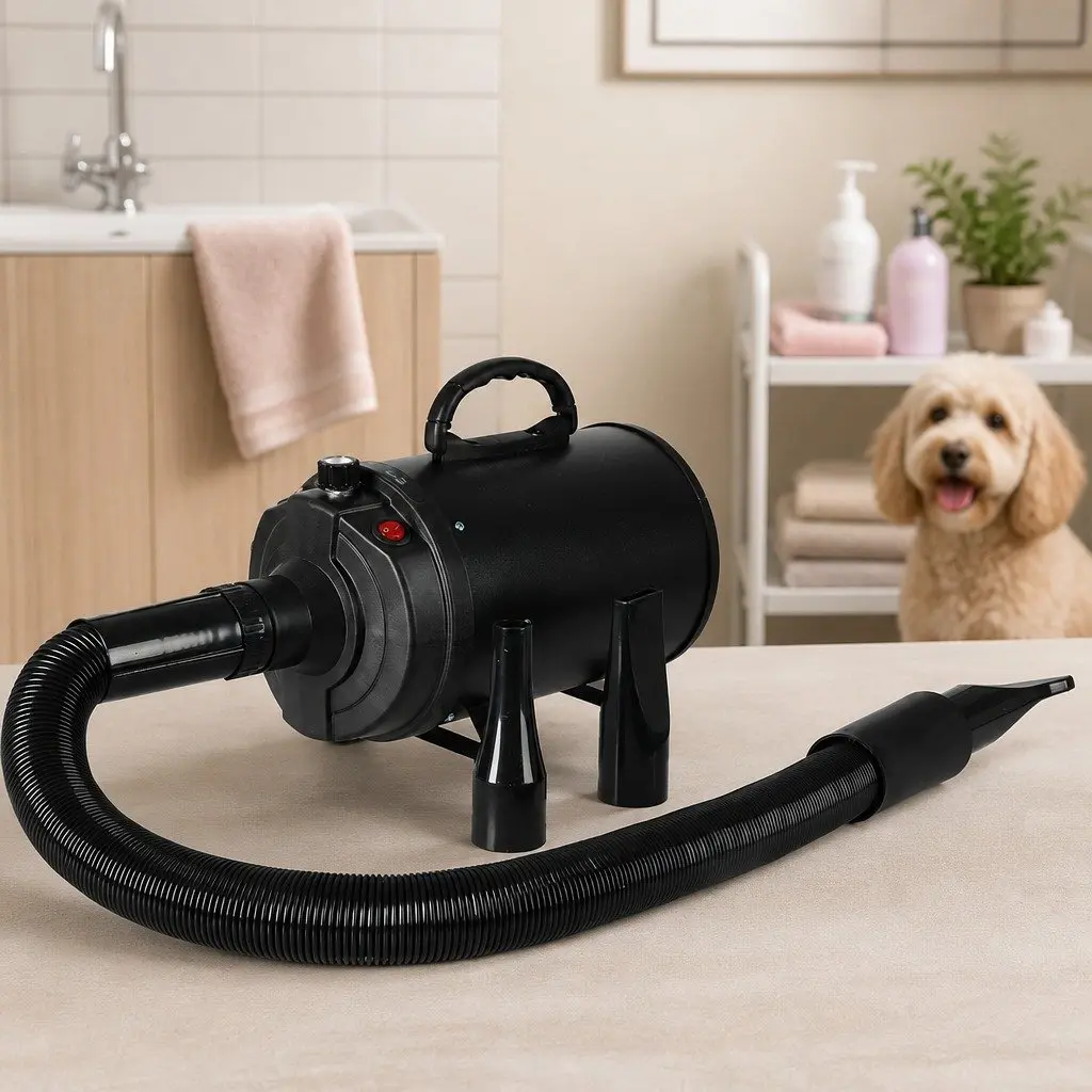 Pet Hair Dryer Dog Cat Grooming Blow Dryer Quick Drying Low Noise Three Nozzles