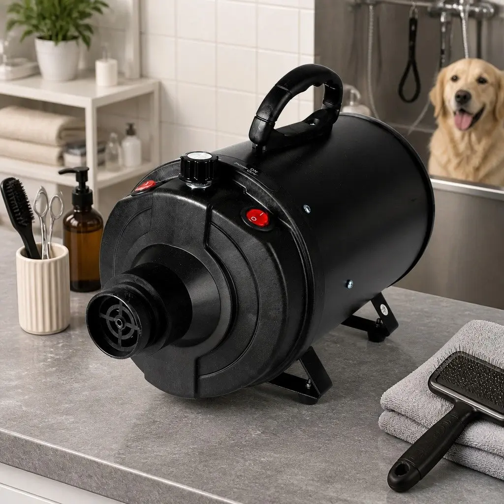 Pet Hair Dryer Dog Cat Grooming Blow Dryer Quick Drying Low Noise Three Nozzles