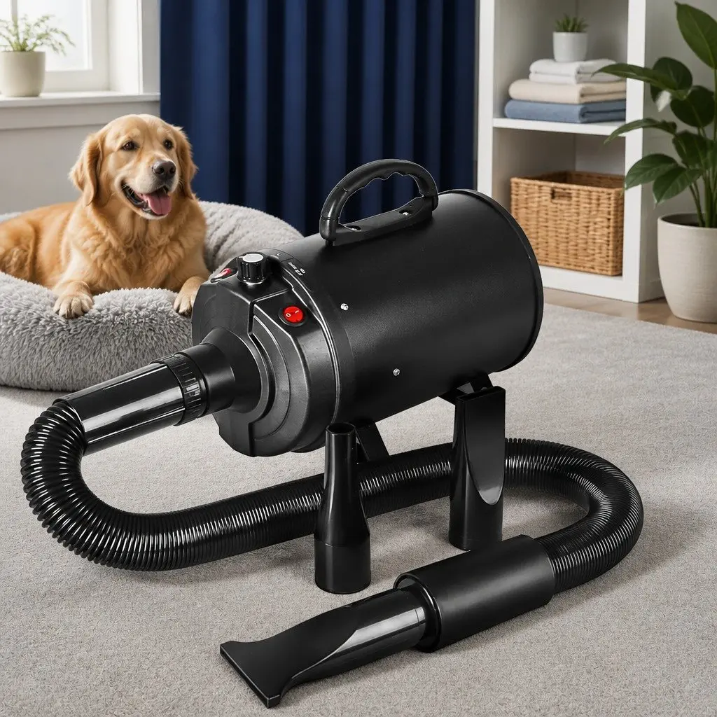 Pet Hair Dryer Dog Cat Grooming Blow Dryer Quick Drying Low Noise Three Nozzles
