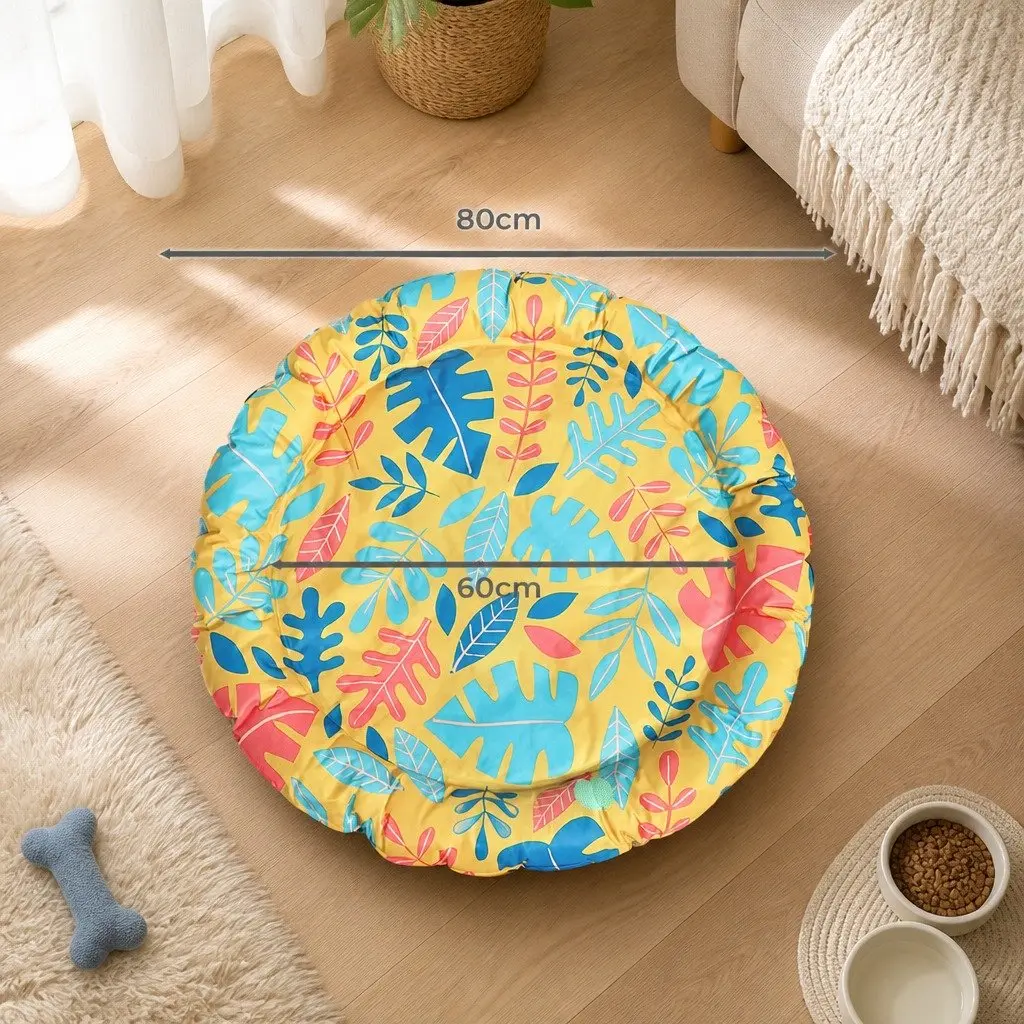 Pet Cooling Gel Mat Large Dog Cat Bed Bolster Scratch Resistant Waterproof