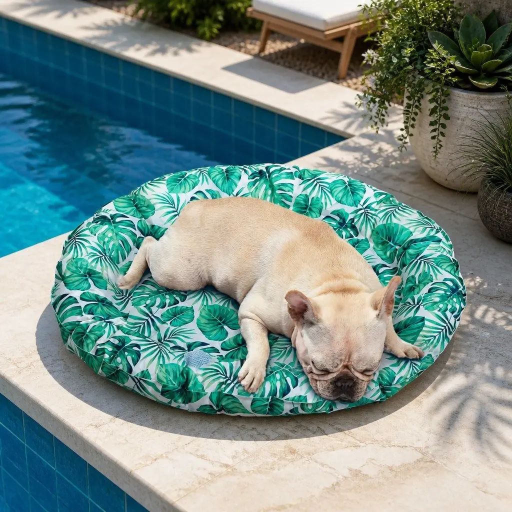 Pet Cooling Mat Self-Cooling Gel Pad Dog Cat Bed Bolster Lightweight Portable