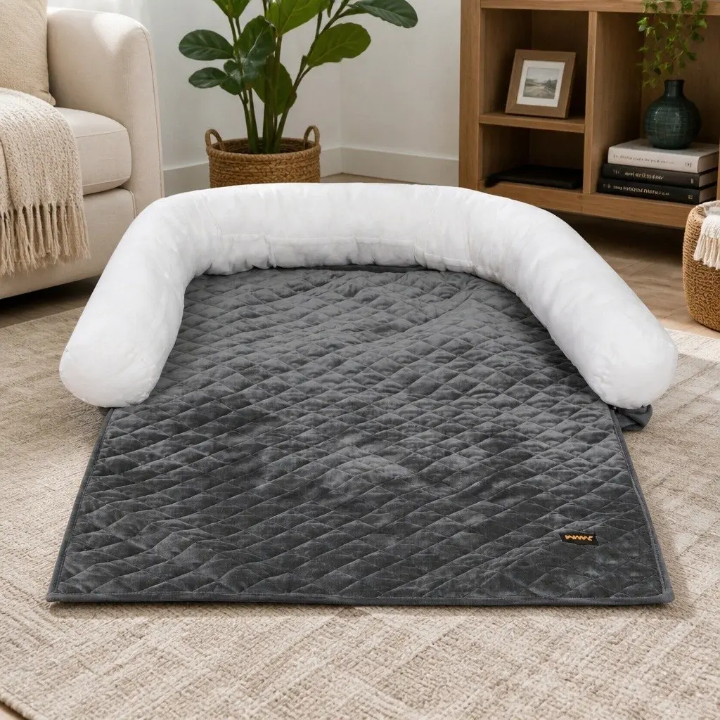 Pet Sofa Cover for Dogs Large Furniture Protector Machine Washable Anti-Slip Bolster