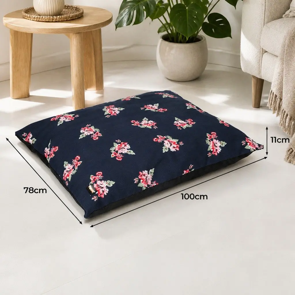 Dog Calming Bed Large Pet Cushion Washable Cover Anti-Dust Mites Bolster Sleep