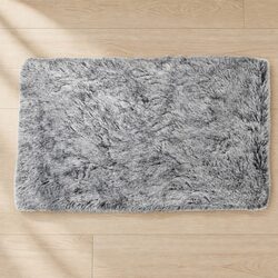 Large Pet Bed with Memory Foam, Charcoal Color, 114cm x 90cm