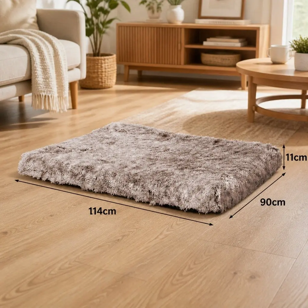 Large Coffee Memory Foam Dog Bed