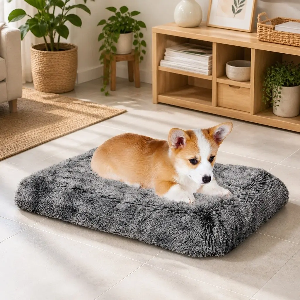 Memory Foam Pet Cushion Bed for Dogs and Cats Small Charcoal