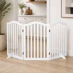 Wooden Pet Gate with Solid MDF & Steel Hinges