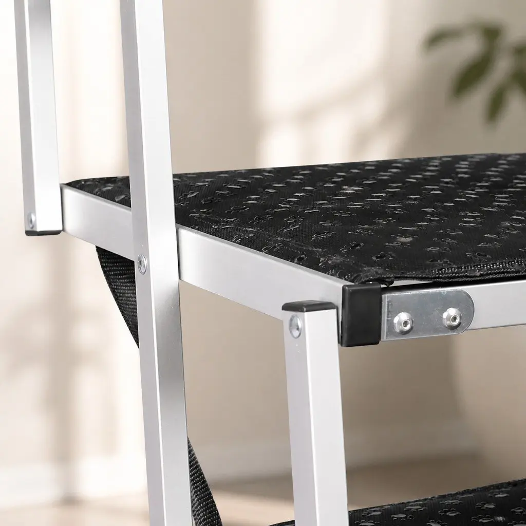 5 Steps Pet Ramp Adjustable Height Foldable Dog Stairs Portable Carry Handle