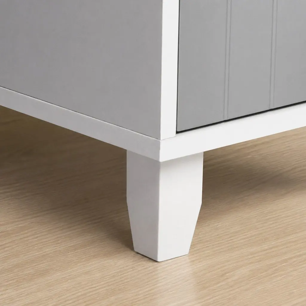 Cat Litter Box Enclosure Cabinet Indoor Grey 91cm x 50cm x 51cm
