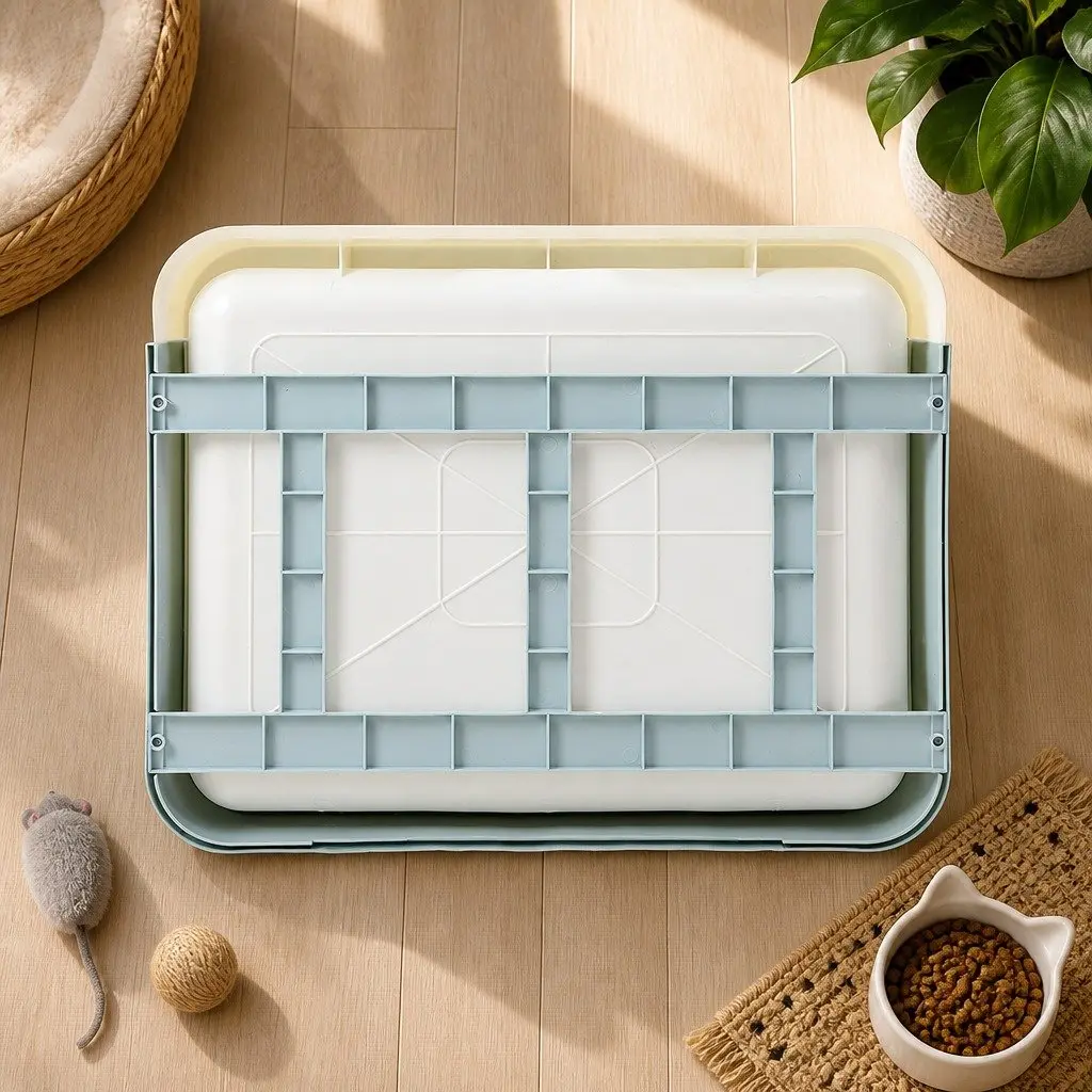 Foldable Cat Litter Box in Blue