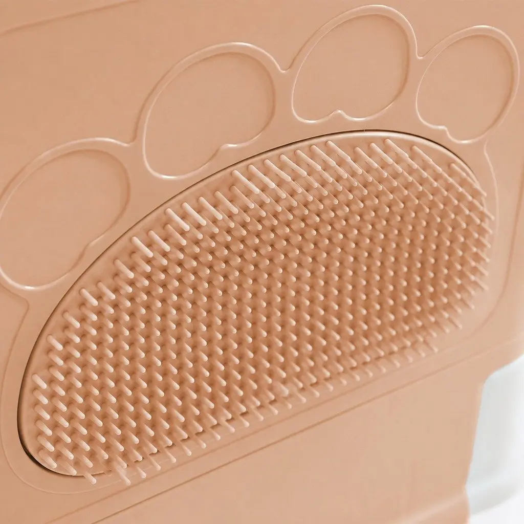 Foldable Cat Litter Box Enclosed Tray with Entry Exit Door Removable Drawer