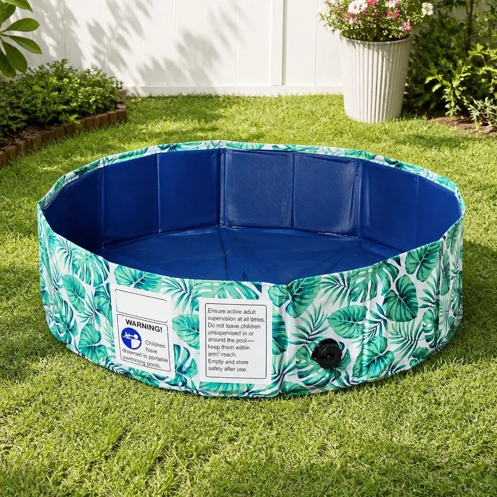 Pet Dog Swimming Pool 80cm Medium Portable Puppy Cat Bathing Paddling Outdoor