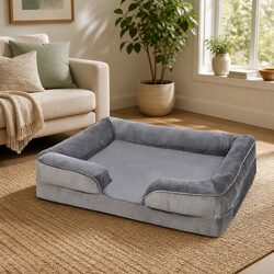 Large Pet Sofa Bed: 90cm x 64cm Orthopedic Foam Support
