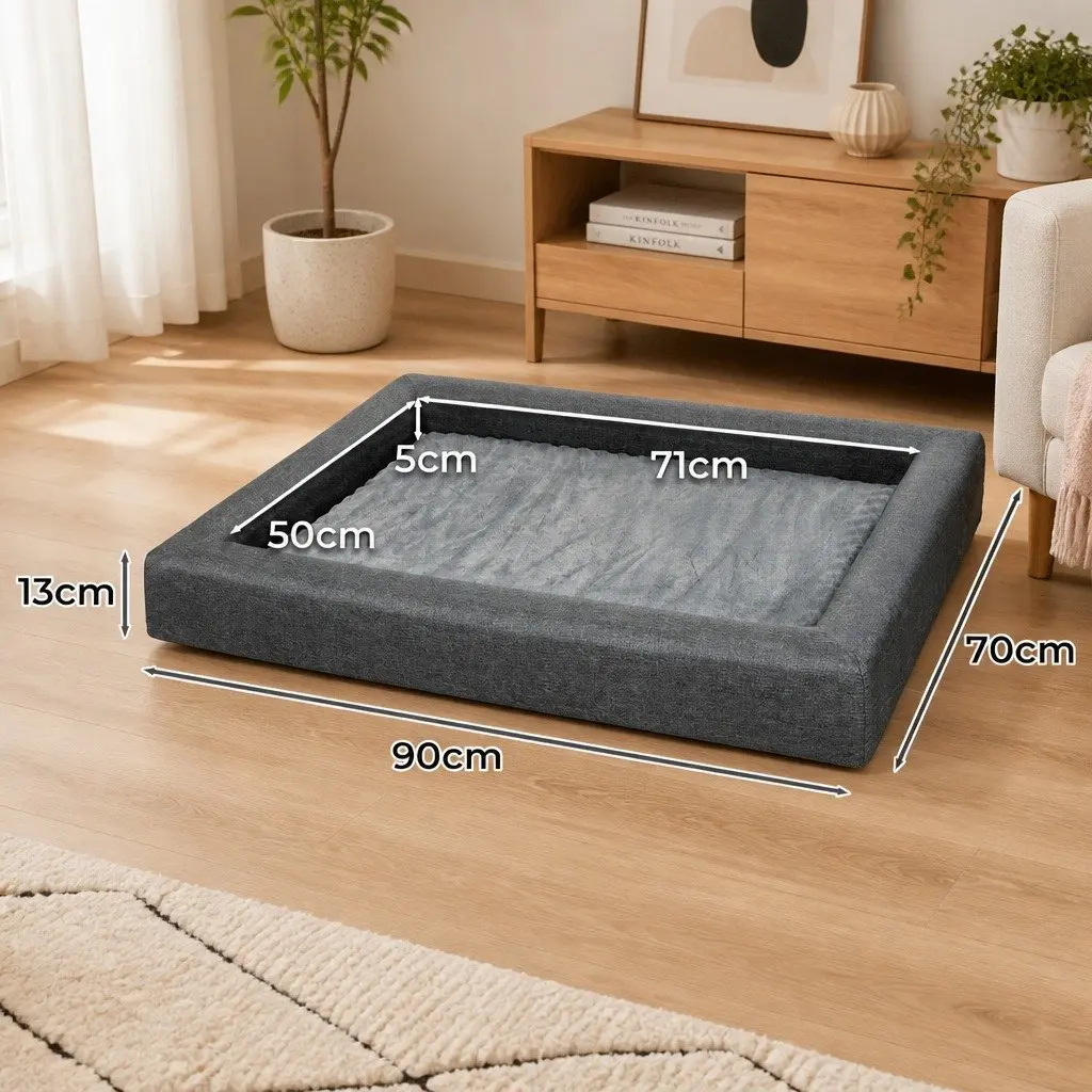 Memory Foam Pet Bed Large Orthopaedic Dog Cat Cushion Machine Washable Removable
