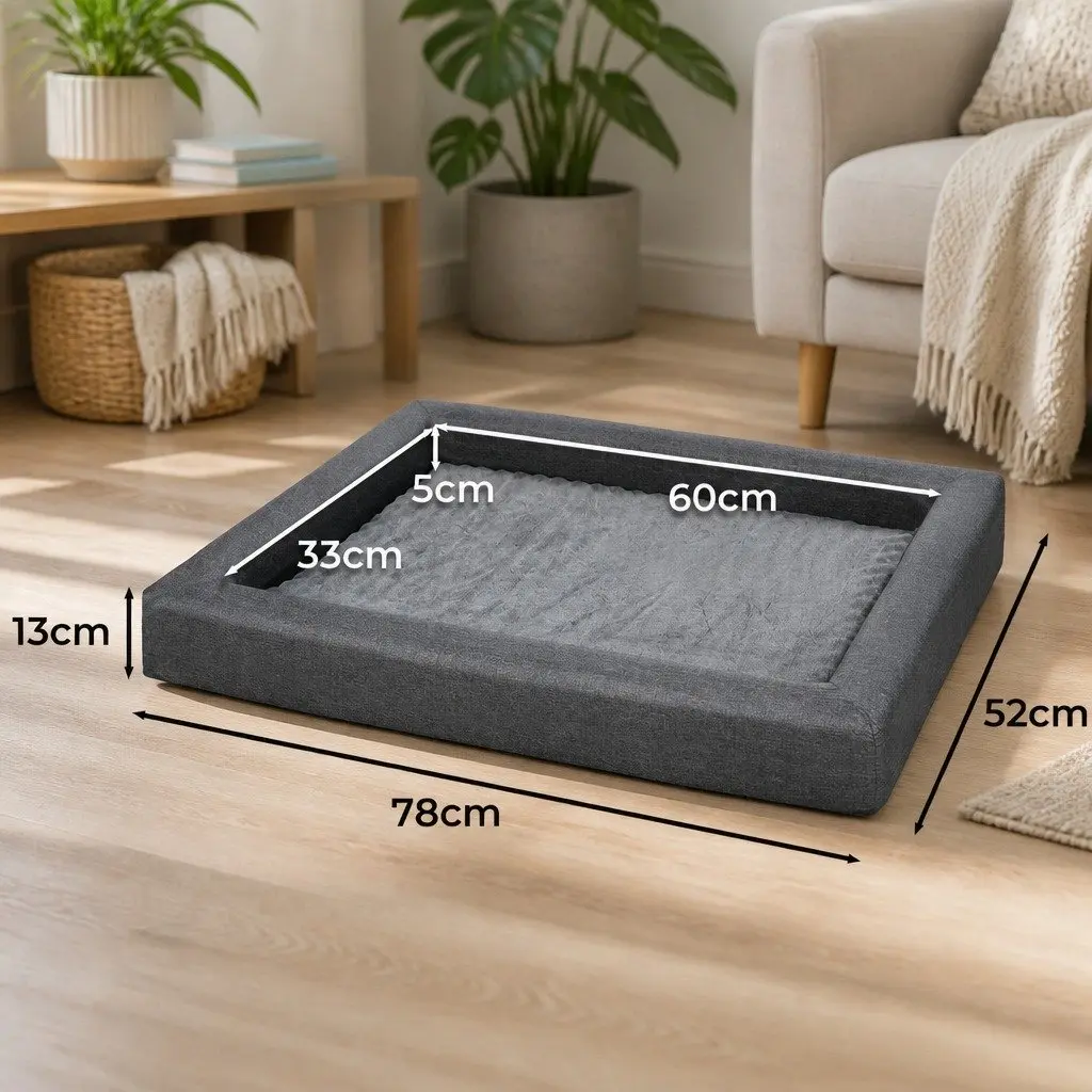 Memory Foam Pet Bed Orthopedic for Dogs and Cats Medium Size