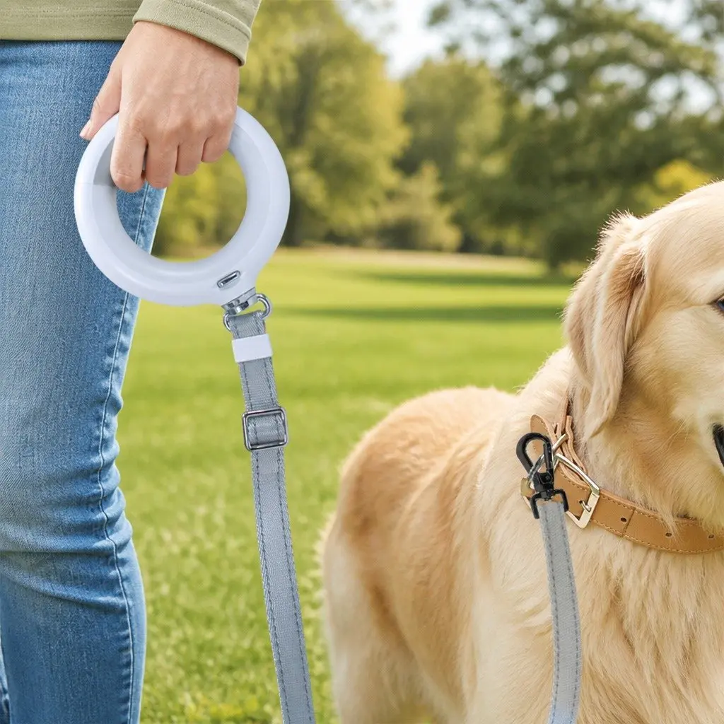 LED Dog Leash with Rechargeable Light