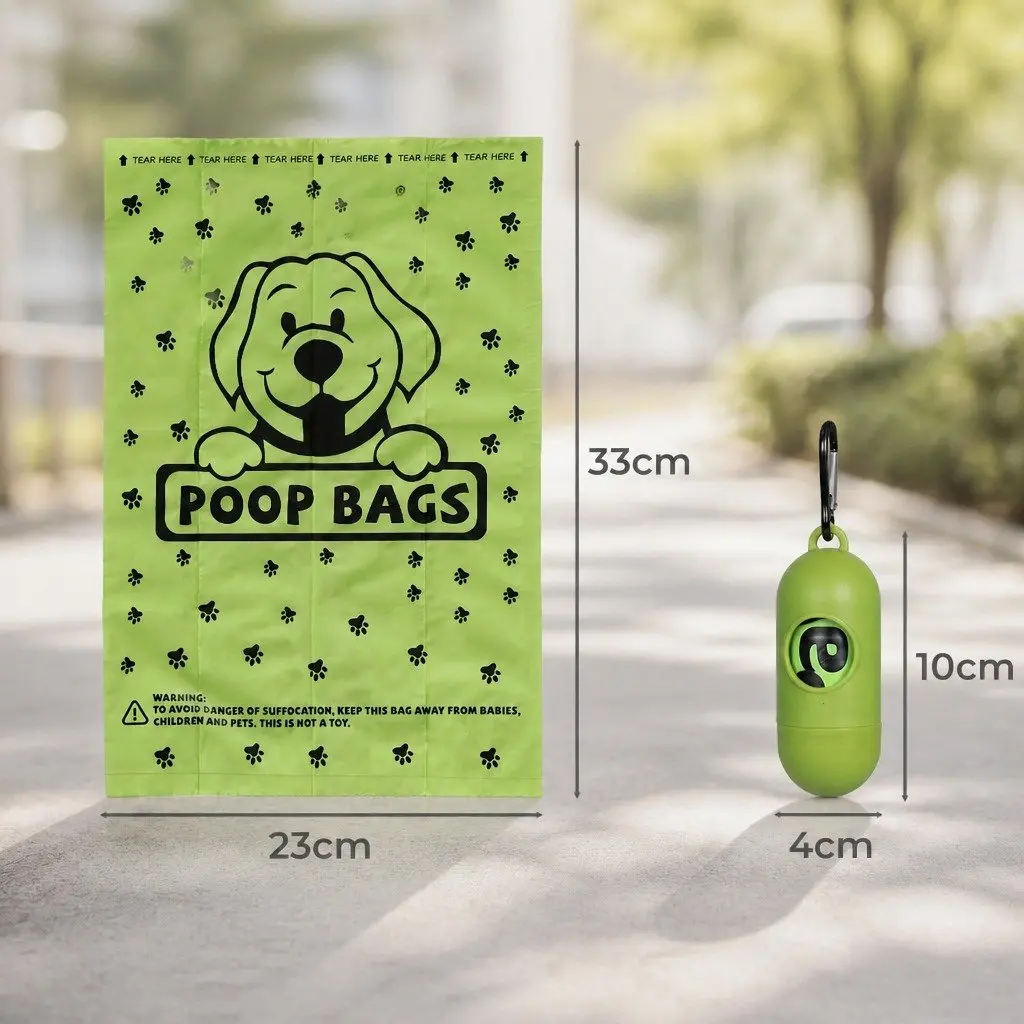 Compostable Dog Poop Bags and Dispenser