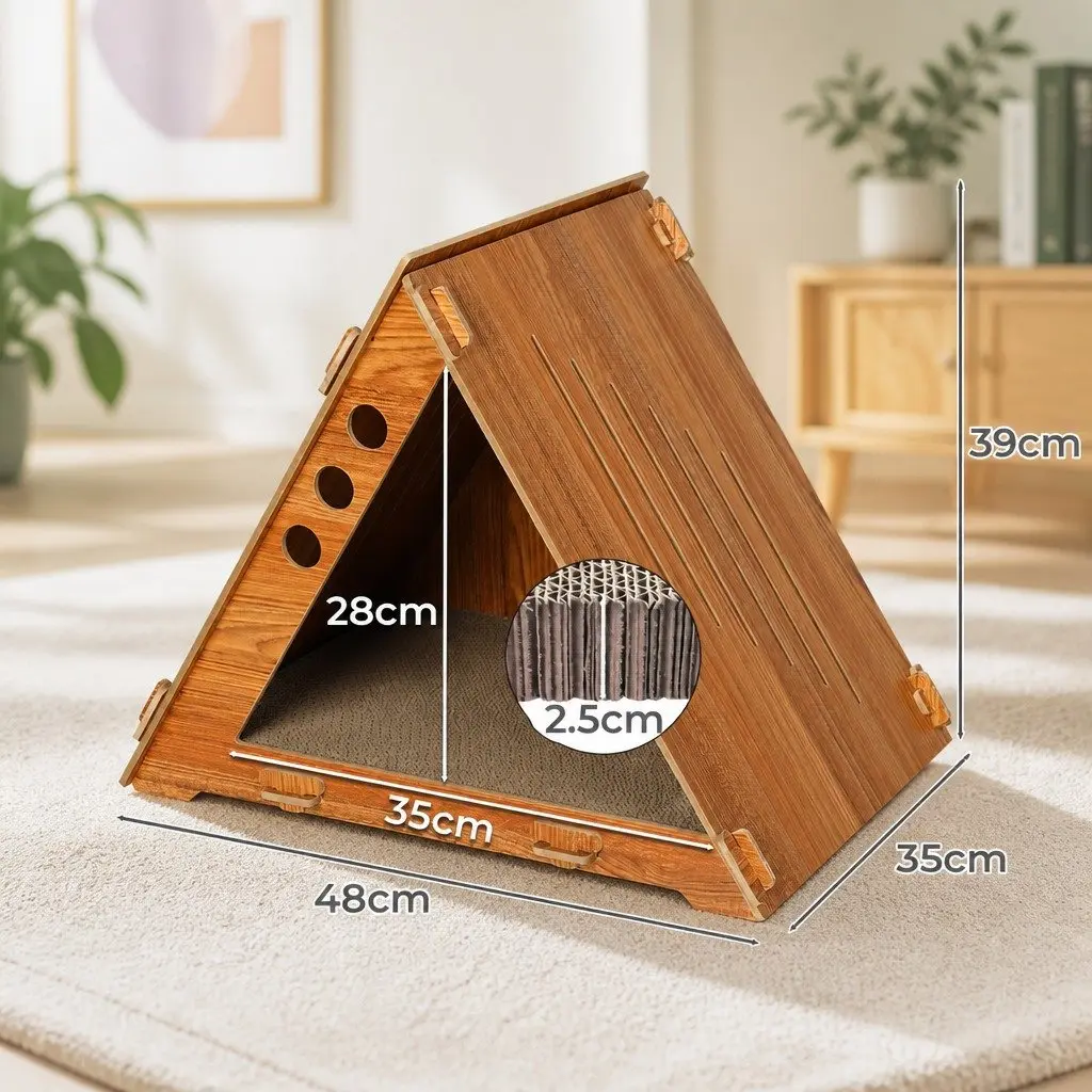 Cat Scratching Board Cardboard Corrugated Lounger Bed Furniture Protection Post