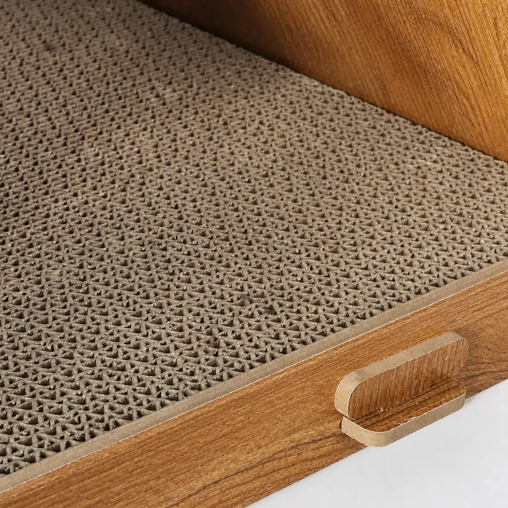 Cat Scratching Board Cardboard Corrugated Lounger Bed Furniture Protection Post