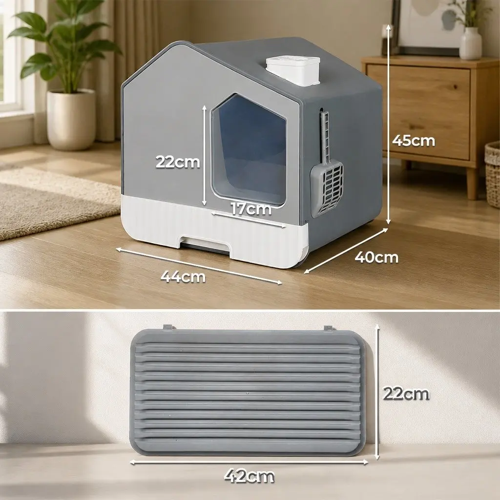 Fully Enclosed Cat Litter Box