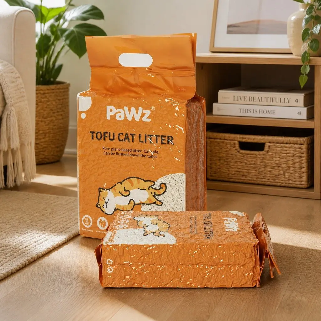 Tofu Cat Litter 2.5kg Natural Biodegradable Clumping Odour Control Dust Free Flushable