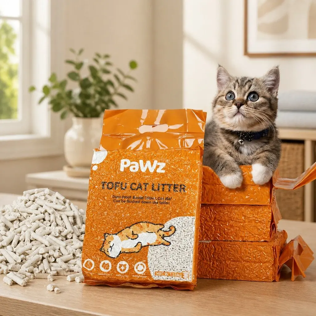 Tofu Cat Litter 2.5kg Natural Biodegradable Clumping Odour Control Dust Free Flushable