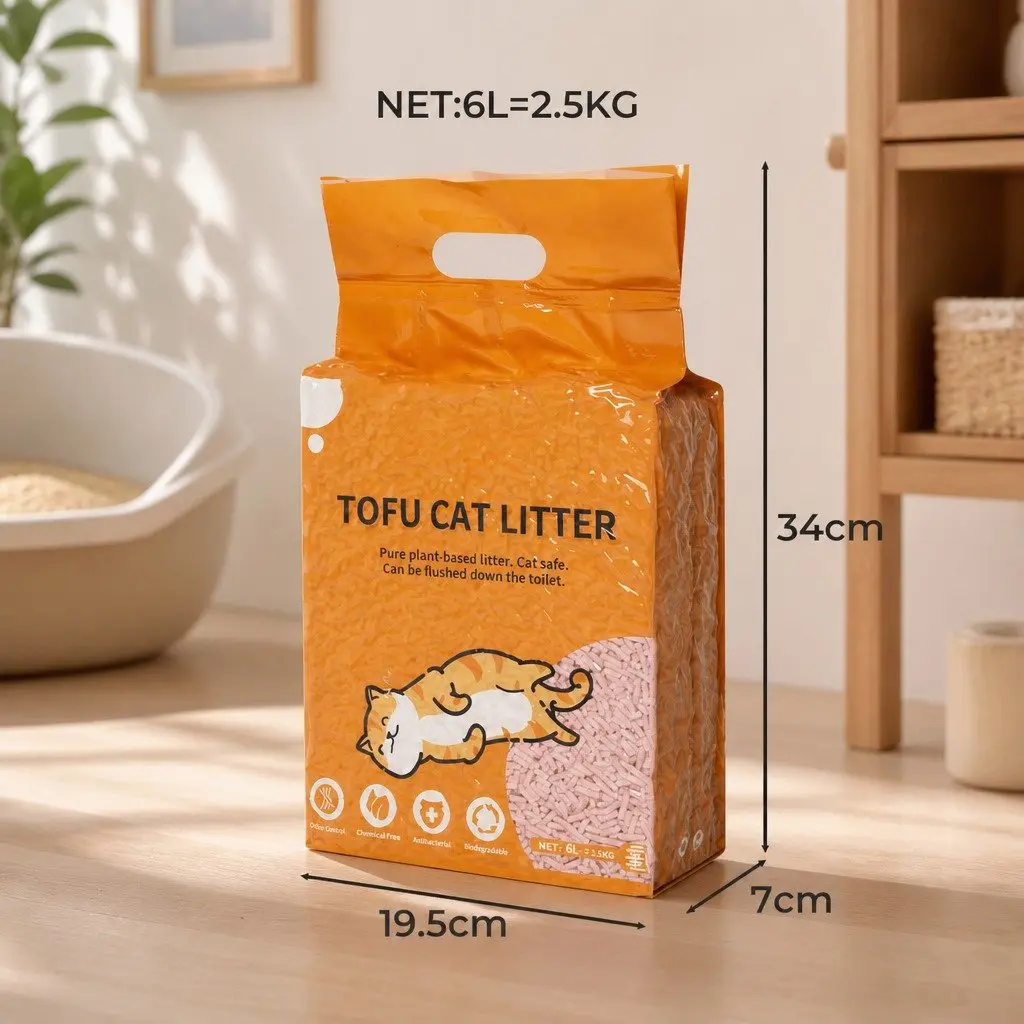 Tofu Cat Litter Clumping for Cats 2.5kg Biodegradable Soybean Fibre Odour Control