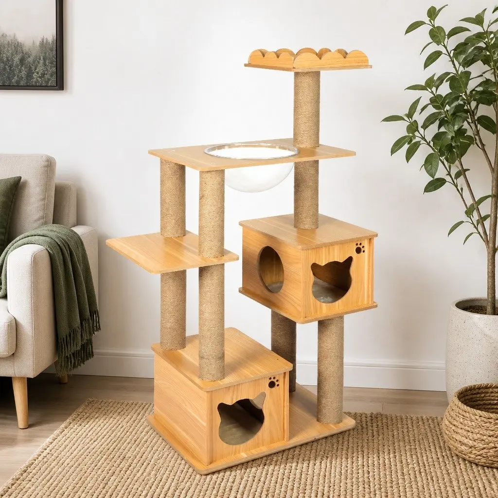 Cat Tree Scratching Post Multi-Level Tower Platform Climbing House Toys