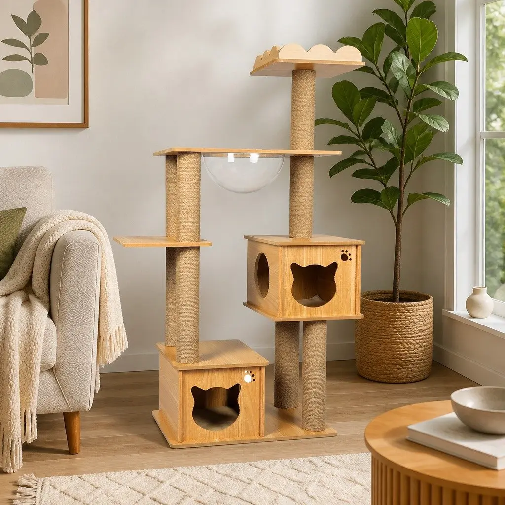 Cat Tree Scratching Post Multi-Level Tower Platform Climbing House Toys