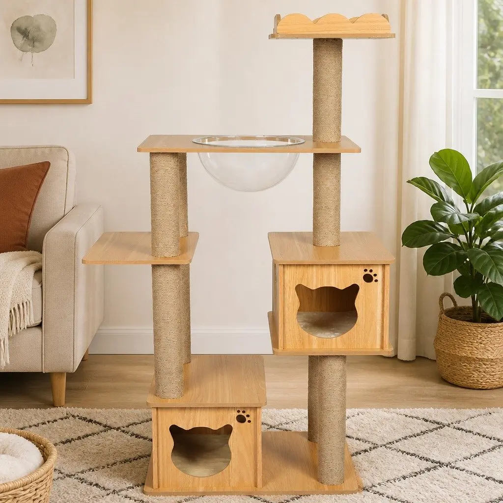 Cat Tree Scratching Post Multi-Level Tower Platform Climbing House Toys