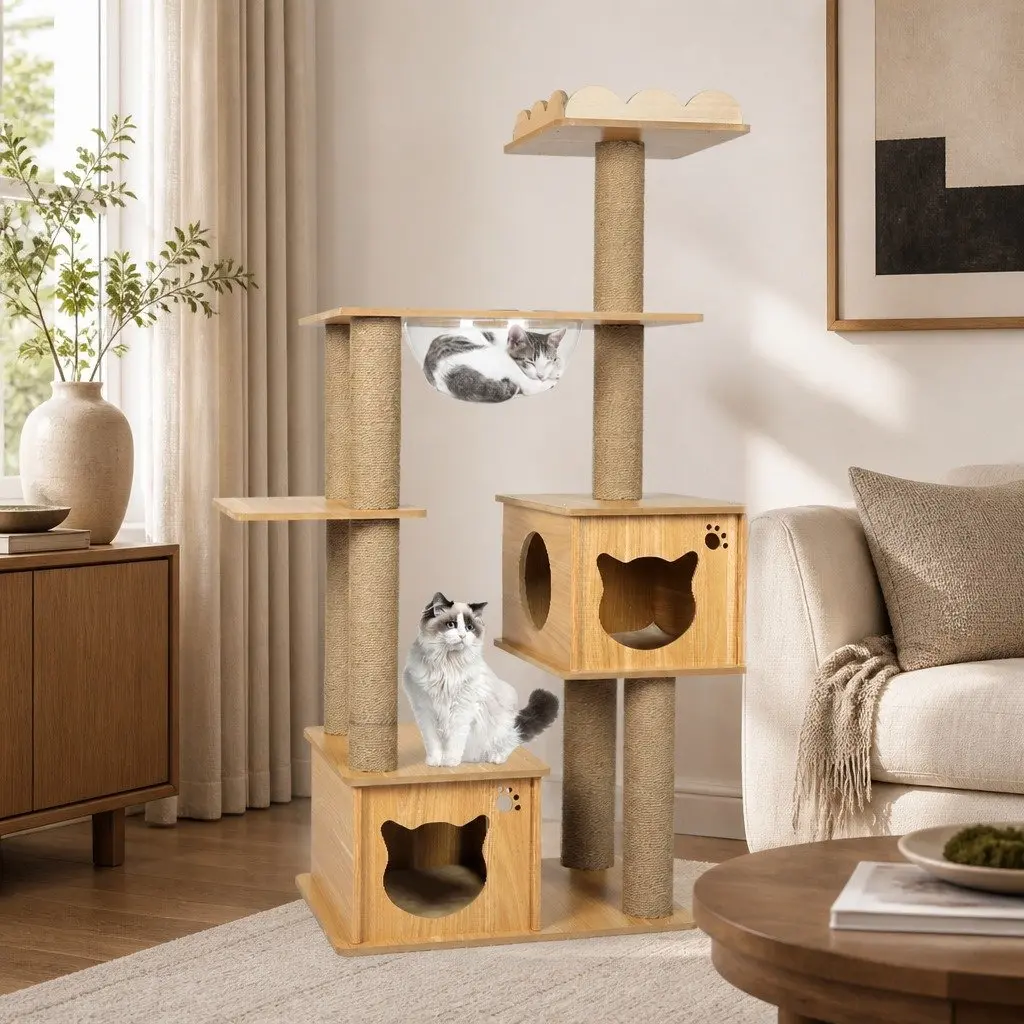 Cat Tree Scratching Post Multi-Level Tower Platform Climbing House Toys