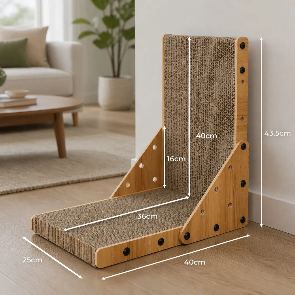 Cat Scratching Board Cardboard Scratcher Post Furniture Protector Claw Exercise