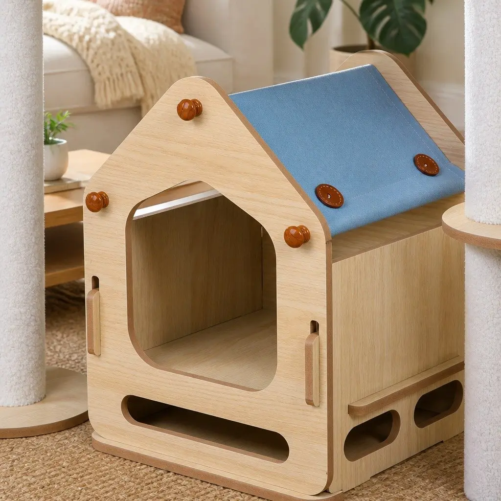 Cat Tree Scratching Post Tower with Platforms Sleeping Den Sisal Posts