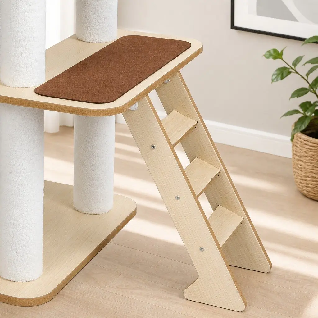 Cat Tree Scratching Post Tower with Platforms Sleeping Den Sisal Posts