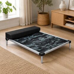 Pet Trampoline Raised Bed Large Elevated Dog Cat Sleeping Camouflage Outdoor