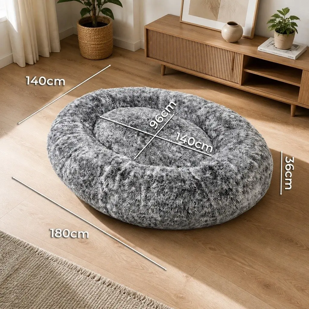 Grey Charcoal Memory Foam Floor Bed