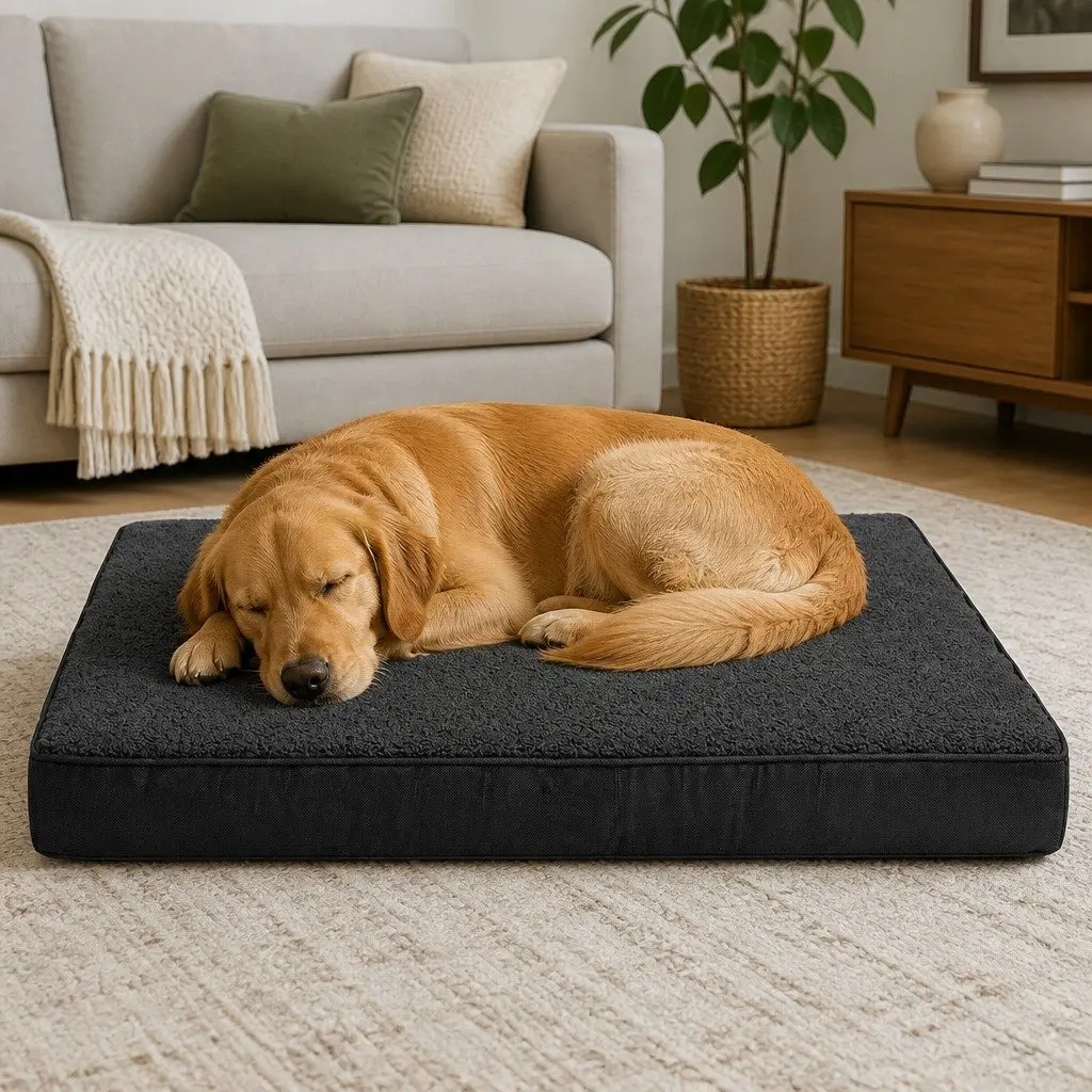 Orthopedic Pet Dog Bed for Comfort Grey 90cm x 60cm x 7.6cm