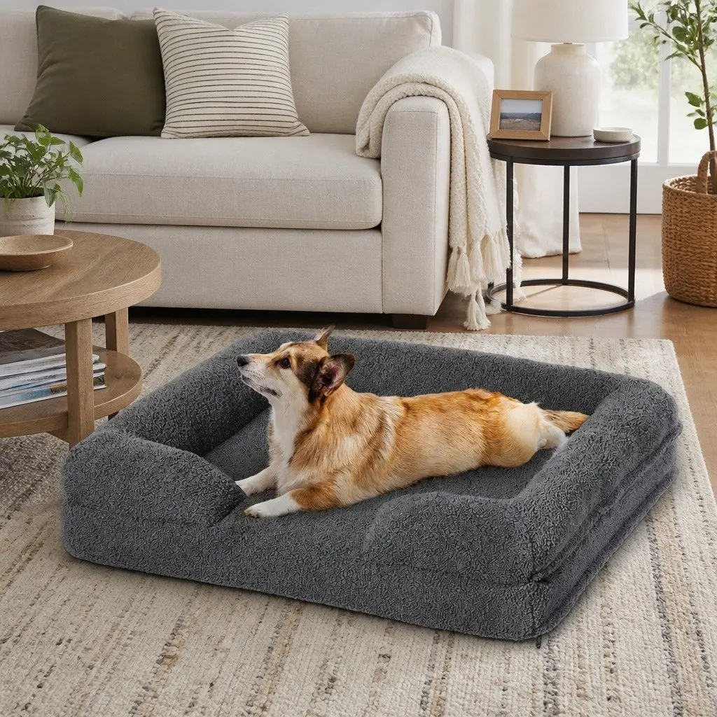 Memory Foam Pet Sofa Bed with Orthopaedic Foam Washable Cover Dog Cat Couch