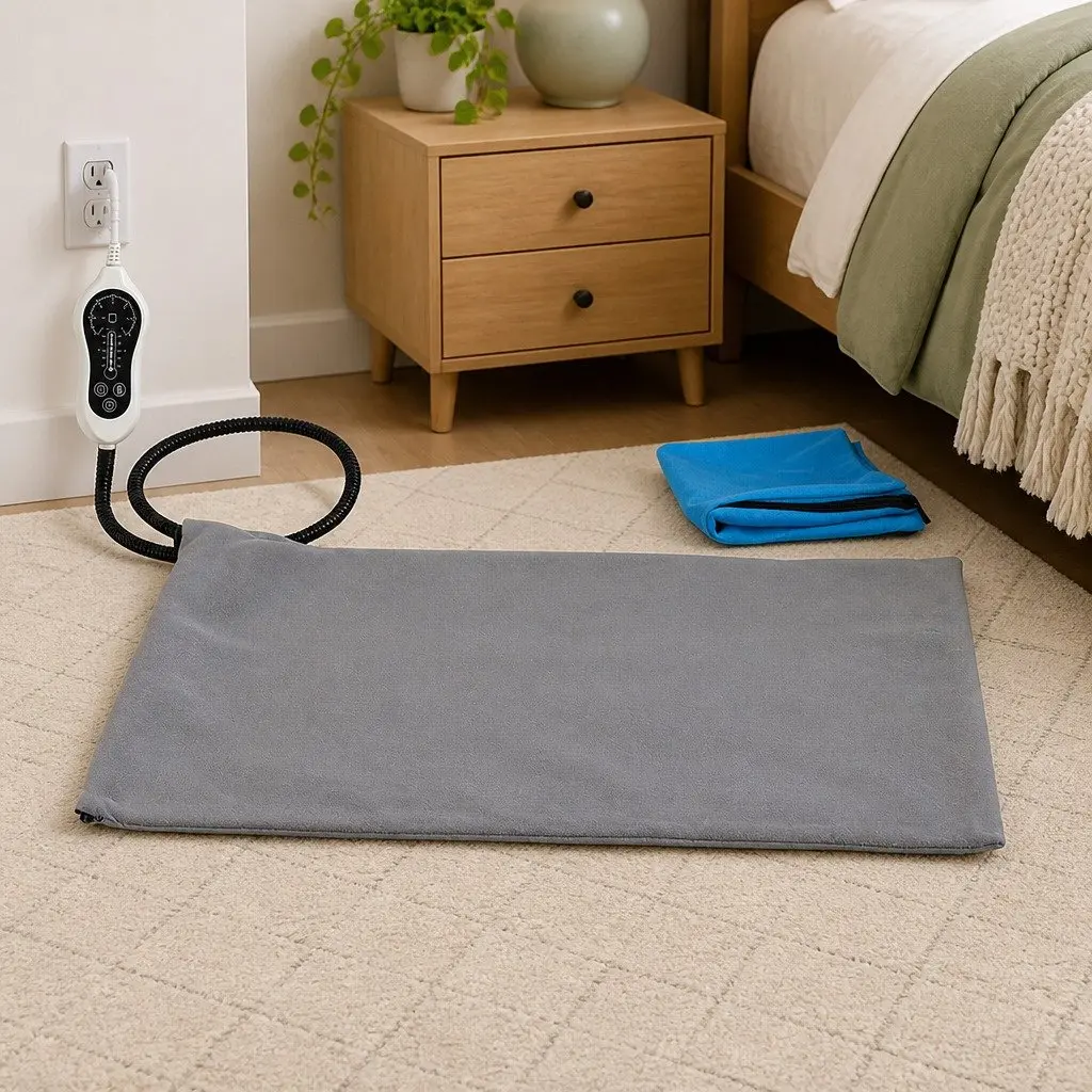 Electric Heated Pet Pad Small Dog Bed Warming Mat Temperature Control Timer