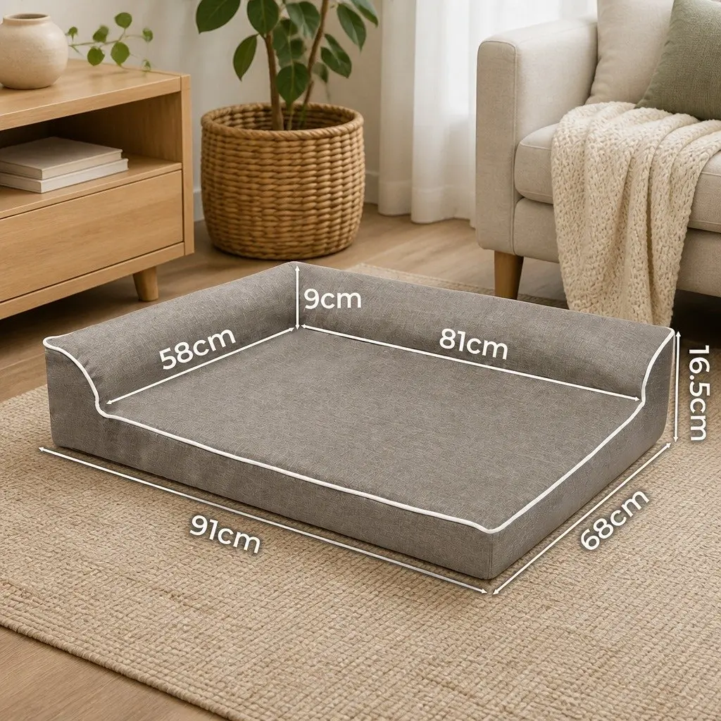 Large L-Shaped Orthopedic Dog Bed