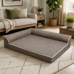 Orthopedic Dog Bed XL Memory Foam Pet Sofa L-Shaped Bolster Comfort Support