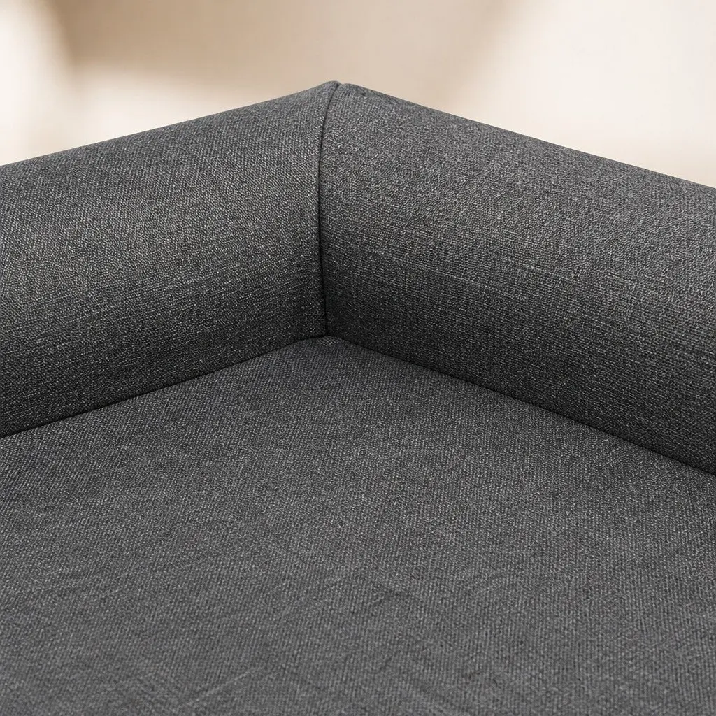 Orthopedic Dog Bed Large Grey Memory Foam Sofa Bolster Lounger Support