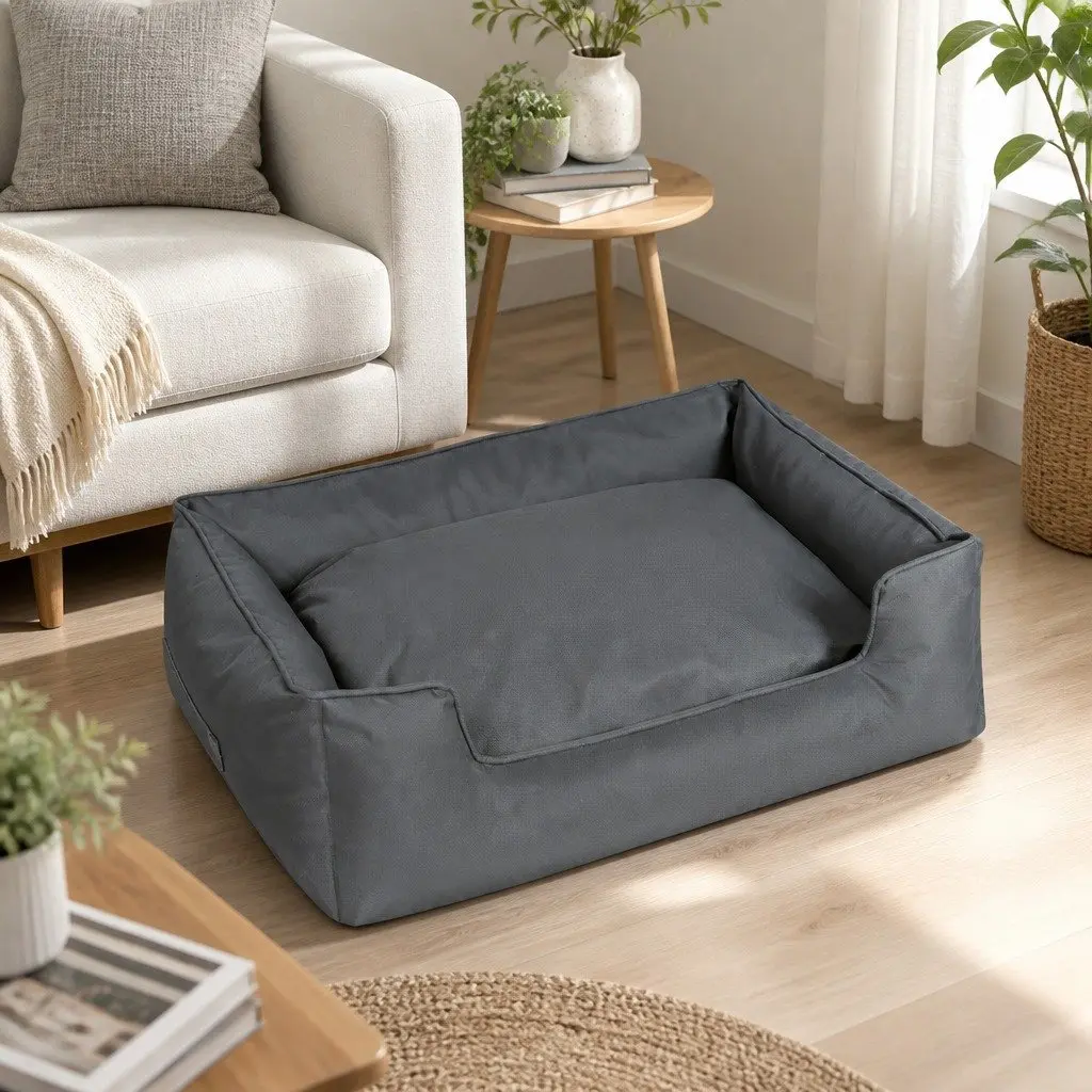 Pet Dog Calming Bed for Home Travel or Outdoor Use 90cm x 75cm x 24cm Waterproof Oxford Cloth with Handles