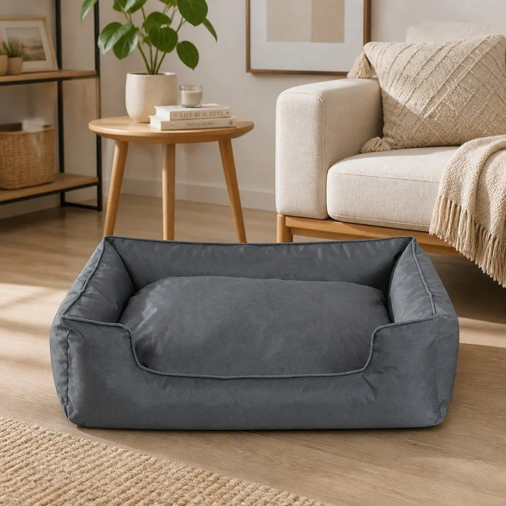 Pet Dog Calming Bed for Home Travel or Outdoor Use 90cm x 75cm x 24cm Waterproof Oxford Cloth with Handles