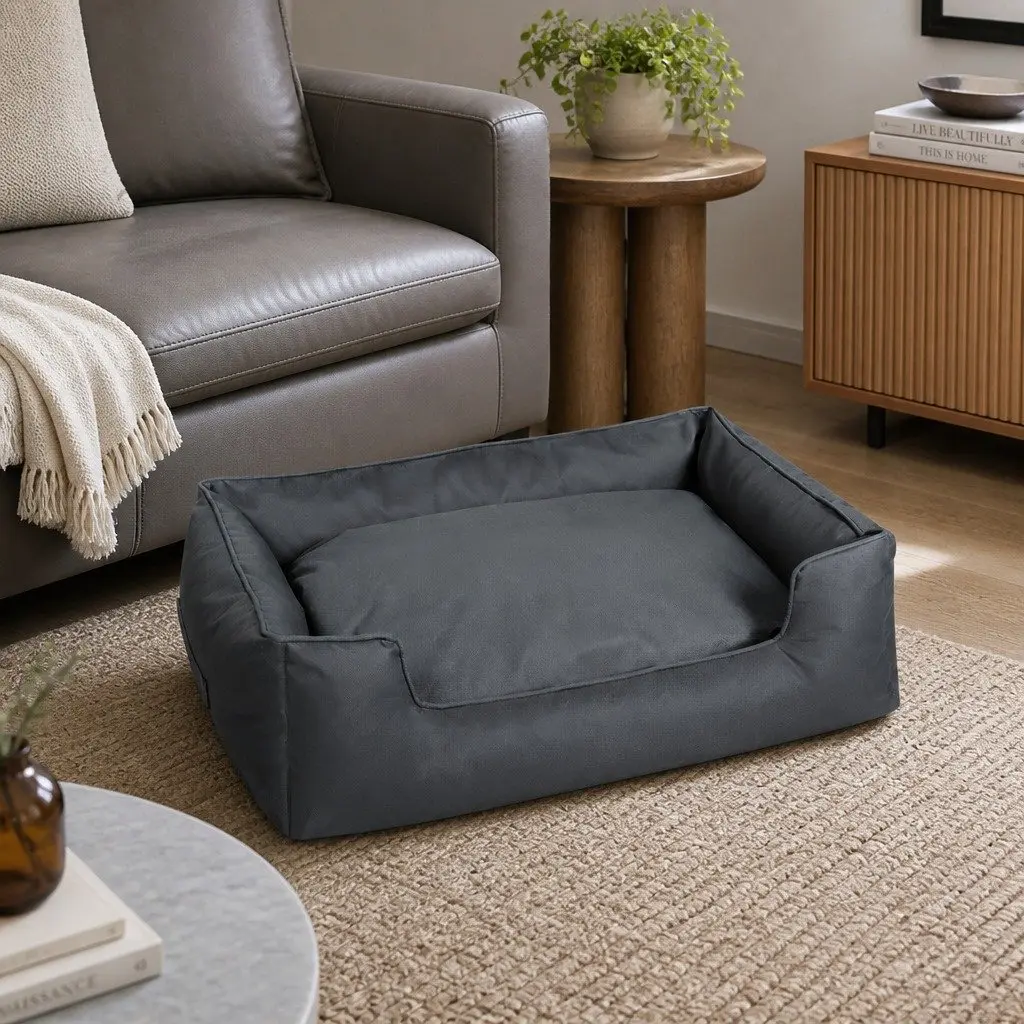 Pet Dog Calming Bed for Home Travel or Outdoor Use 90cm x 75cm x 24cm Waterproof Oxford Cloth with Handles