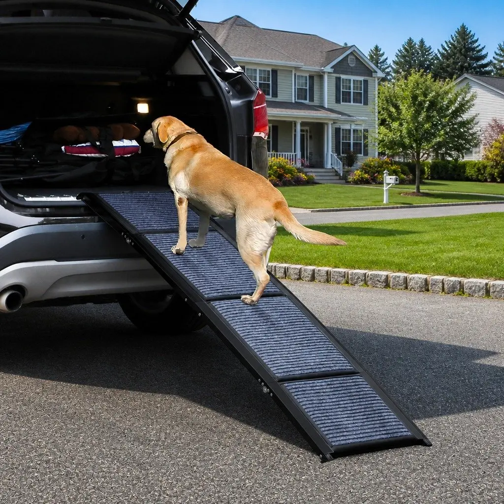 Extra Long Dog Ramp 180cm Foldable Pet Ramp Anti Slip Large Breed 100kg Portable