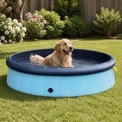 Folding Pet Bath Pool: PVC Composite, 120cm x 30cm
